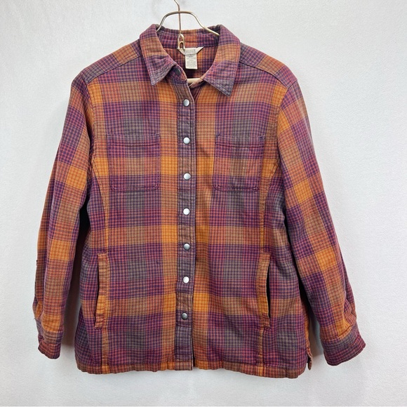 Duluth Trading Co Jackets & Blazers - Duluth Trading Co. Folklore Flannel Quilt Insulated Shirt Jacket Plaid Large